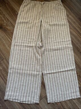 Gap NWT Linen Blend Striped Pants